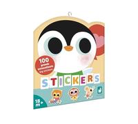 Janod-Janod-100 Grandes-Ideal a Partir de 18 Meses-Tema Animales Bebé-Ocio Creativo Infantil-Motricidad Fina y concentración-J09193, 100 Pegatinas (JURATOYS J09193)