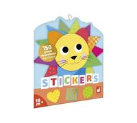 Janod-Janod-150 Grandes-Ideal a Partir de 18 Meses-Formas geométricas-Ocio Creativo para los niños-Motricidad Fina y concentración-J09194, 150 Pegatinas (JURATOYS J09194)