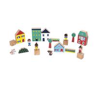 Janod Juego de 36 Cubos de Madera Maciza-Tema Ciudad-Complemento Ideal para Alfombrillas de Coche-Juguete de Construcción-Desarrolla la Imaginación-A Partir de 2 Años-J05917 (JURATOYS J05917)