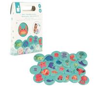 Janod - Juego de Memoria Mis Bebés Animales - Juguete Para El Baño - 24 Piezas Flotantes - Juego de Memoria Infantil - Juguete Evolutivo - A Partir de 24 Meses, J04723