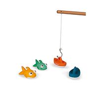 Janod - Juego de Pesca con Caña - 2 Lanzachorros Incluidos - Juguete de Baño para Niños Pequeños - A partir de 2 Años, J04715