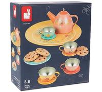 Janod - Juego de Té Metálico 15 Piezas - Juguete de Imitación de Cocina - A partir de 8 Años, J06596