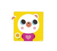 Janod - Juego para Aprender, Gestionar y Reconocer Las Emociones - 7 Tarjetas Educativas - 1 Pizarra Magnética - 30 Imanes - Juguete Educativo Magnético de Madera - A Partir de 2 Años - J05447