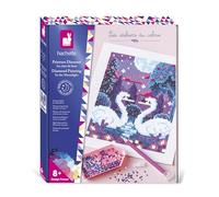 Janod - Kit Creativo Pintura Diamante fosforescente - 1 Cuadro Grande + 3900 pedrería Que Brilla en la Noche - Actividad Manual DIY a Partir de 8 años