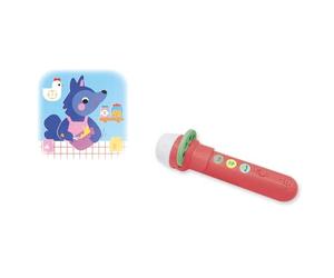 Janod - Lámpara de sonido maravillosa - Lobo ¿estás? - Contador de historias infantiles - Lámpara infantil disponible en 4 universos - Caja de historia para niños evolutiva - Actividad infantil de 3