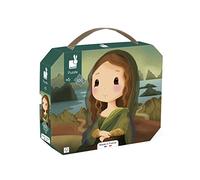 JANOD, Leonardo De Vinci-rompecabezas,Mona Lisa Puzle Infantil Inspirado en Da Vinci-100 Piezas-Juego Educativo-Paciencia y Destreza-Certificado FSC-A Partir de 6 Años, J02579, multicolor (JURATOYS
