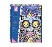 JANOD - Estuche Pintura Mágica Buenas Noches - Les Ateliers du Calme - Manualidad Creativa - 6 Cuadros Animales Colorear - Motricidad Fina y Concentración - A Partir de 6 Años, J07875