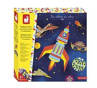 Janod - Caja Multiactividades 13 Obras Aventureros del Cielo - Les Ateliers du Calme - Manualidad Creativa - Motricidad Fina y Concentración - A Partir de 7 Años, J07876