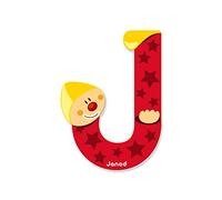 Janod- Letra Serie Payaso (DE Madera) -J, Estilo, Multicolor (04551)