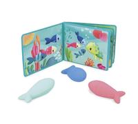 Janod Baño Interactivo con 3 Juguetes incluidos-1 Libro + 3 aspersores-Desarrolla la motricidad Fina-Fácil de Limpiar-A Partir de 10 meses-J04733 (JURATOYS J04733)