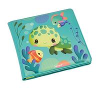 Janod - Libro de Baño Mágico - Vida Tortugas de Mar - 8 Páginas Ilustradas - Tinta Mágica - Juguete Para El Baño - Juego de Estímulo - A Partir de 10 Meses, J04721