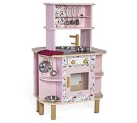 Janod Madera Infantil Twist-Cocina Reversible-8 Accesorios-Horno, Botones Giratorios, Placa Sonora-A Partir de 3 Años, J06616, Color Rosa, Medium (JURATOYS
