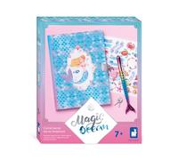 Janod - Magic Ocean - Diario Secreto - Diario Íntimo Infantil - Manualidades Creativas - Cuaderno con Boli Cola de Sirena - Mundo de la Sirenita - Actividad Manual Niños a Partir de 3 años - J09109