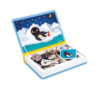 Janod - Magnéti'Book Animales Polares - Juego Educativo Magnético 30 Imanes + 10 Modelos - Juguete Infantil de Cartón FSC - Ejercita Motricidad Fina e Imaginación - A Partir de 3 años
