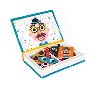 Janod - Magneti'Book Crazy Faces niño - Juego Educativo Magnético de 70 Piezas - Desarrolla la Motricidad Fina y la Imaginación - A partir de 3 Años, J02716
