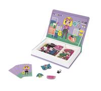 Janod MagnetiBook Juego magntico de disfraces para nias de 55 piezas - Edades 3+ - J02718