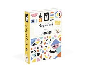 Janod - Magnéti'Book Moduloform - Juego Educativo magnético 85 imanes + 30 Modelos - Juguete Infantil de cartón FSC - Desarrolla la destreza y la imaginación - A Partir de 3 años