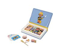 Janod - Magnéti'Book Oficios - Juego Educativo Magnético 48 Imanes + 16 Tarjetas Ejemplo - Juguete Infantil de Cartón FSC - A Partir De 3 Años, J02597