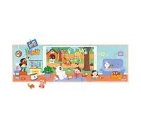 Janod - Magnéti'Stories Animales Domésticos - Juego Educativo Magnético 30 Imanes - Juguete Infantil de Cartón FSC - Desarrolla Imaginación y Motricidad Fina - A Partir De 3 Años, J05457