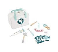 Janod - Maletín de Dentista - Juguete de Imitación de Profesión - Incluye 9 Accesorios de Madera y Cartón - Imaginación - Certificado FSC - Pintura al Agua - A partir de 3 Años, J06550