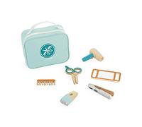 Janod - Maletín de Peluquería - Juguete de Imitación de Profesión - Incluye 6 Accesorios de Madera - Desarrolla la Imaginación - Certificado FSC - Pintura al Agua - A partir de 3 Años, J06549