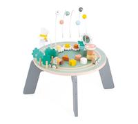 Janod - Mesa de Actividades de Madera Sweet Cocoon - 9 Actividades Infantiles - Juguete de Estímulo - Ejercita Motricidad Fina - Mesa de Madera FSC - Tema Jardín - A Partir de 12 Meses, J04045