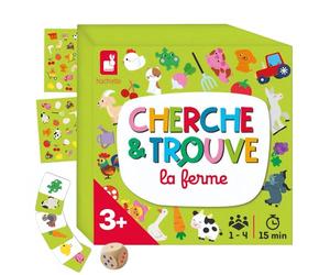 Janod - Mi Primer Busca y Encuentra La Granja - Juego de Mesa para Niños - Juego de Observación - Desde los 3 Años, J02454