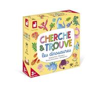 Janod - Mi Primer Juego de Buscar y Encontrar - Juego Educativo - Reflexión sobre el Tema de los Dinosaurios - Juego de Mesa para Mayores de 3 años con Cartas y Accesorios de Madera
