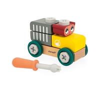 Janod - Coche de bricolaje Oso J06458 - 25 piezas, juego de imitación, multicolor, desde 24 meses