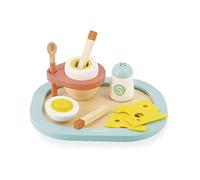 Janod - Mi Primera Huevera - Huevo Pasado por Agua - Juguete de Imitación de Cocina y Vajilla - Incluye 9 Elementos - Certificado FSC - Pintura al Agua - A partir de 3 Años, J06625