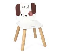 Janod - Mi Primera Silla Infantil de Madera a Partir de 18 Meses - Tema Perro - Especialmente diseñada para niños - Dimensiones 32 x 32 x 47 cm - A Partir de 18 Meses