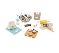 Janod - Mi Taller de Pastelería - Juguete de Imitación Cocina y Vajilla - 19 Accesorios de Madera y Fieltro - Certificado FSC - Pintura al Agua - A Partir de 3 Años, J06618