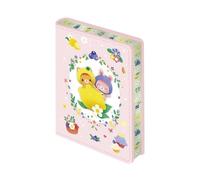 Janod - Mini Cuaderno de 128 páginas rayadas e ilustradas - Colores aleatorios - Cierre magnético - A Partir de 6 años -