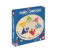 Janod - Mis primeras Damas Chinas - 1 Tablero de Madera + 60 fichas de Colores - De 2 a 6 Jugadores - Juego de Mesa clásico para niños a Partir de 5 años