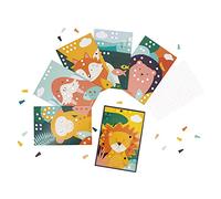 Janod - Mis Primeros Mosaicos de Madera - Juguete de Estímulo - 7 Tarjetas Perforadas y 70 Piezas de Madera - Aprendizaje Colores y Motricidad - Pintura al Agua - A partir de 3 Años, J08278