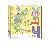 Janod - My Arts & Crafts - A Partir De 4 años - Kit Cortar y Pegar - 4 Cuadros - Manualidad Creativa - Motricidad Fina y Concentración - J07743