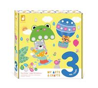 Janod - My Arts & Crafts - Desde los 3 Años - Diamantes Grandes - 4 Cuadros - Kit de Manualidades para Niños - Aprendizaje de Motricidad Fina y Concentración - J09145