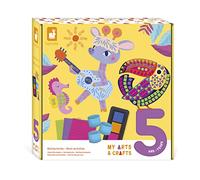 JANOD - My Arts & Crafts - 3 Años - Estuche Pompón - 4 Cuadros - Manualidad Creativa - Motricidad Fina y Concentración - J07741