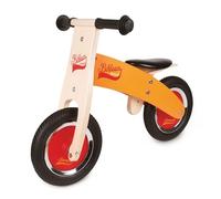 Janod - My First Little Bikloon - Bicicleta sin Pedales de Madera, Ideal para Desarrollar el Equilibrio y La Autonomía - Desde Los 2 Años (Naranja y Rojo), J03263