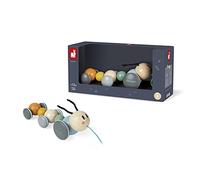 Janod Oruga de arrastre de madera Sweet Cocoon – Pintada al agua, estimulación bebé a partir de 1 año