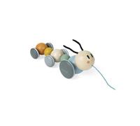 Janod - Oruga de Arrastre de Madera - Colección Sweet Cocoon - Juguete de Estímulo para Bebés Pintado al Agua - Juguete de Arrastre - Aprender a Andar - A partir de 1 Año, J04420