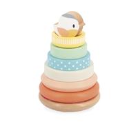 Janod Pájaro Culbuto Madera para la Educación Infantil-7 Piezas para Apilar-Torre Apilable-Base Móvil-Juguete para bebés a Partir de 1 año-J05145 (JURATOYS J05145)