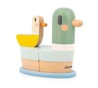 Janod - Pato Apilable Sweet Cocoon - 7 Piezas de Madera FSC para Apilar - Juego de Estímulo - Ejercita Motricidad Fina - A Partir de 12 Meses, J04059