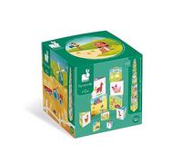 Janod - Pirámide Triangular la Vida En la Granja - Juguete de Estímulo para Bebés - Juguete para Apilar y Encajar Aprender Las Nociones de Tamaño y Los Números - A partir de 1 Año, J02651