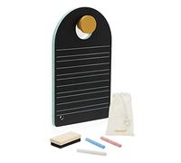 Janod - Pizarra Negra Reversible Portátil - Fácil de Transportar - 3 Tizas + 1 Borrador + 1 Bolsa - Juguete de Madera FSC - A Partir de 3 Años, J09634