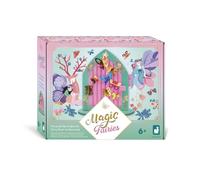 Janod Puerta de Madera Tema Hada-para Pintar y Decorar-Les Ateliers du Calme-Kit de Ocio Creativo Infantil-Desarrollar la Creatividad y la concentración-A Partir de 6 años (JURATOYS J09169)