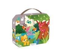 Janod - Puzle Animales Salvajes - Puzzle Panorámico 36 Piezas de Cartón FSC - Ejercita Paciencia y Concentración - Puzzle Infantil a Partir de 4 Años, J02543