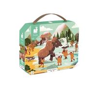 Janod - Puzle Prehistoria - Puzzle 100 Piezas de Cartón FSC - Panorama Prehistórico - Ejercita Paciencia y Concentración - Puzzle Infantil a partir de 6 Años, J02546