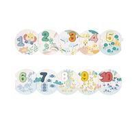 Janod Pure Mis Primeros Puzle Piezas + 10 Números de Madera-Aprender a Contar-Juguete de Estímulo-A Partir de 24 Meses, J08042, Multicolor (JURATOYS