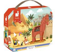 Janod 100 Piezas-Tema Antigüedad y Mitología Panorámico Desarrolla la Paciencia y la Concentración-Fabricado en Francia-Puzzle Infantil a Partir de 6 Años, J02553, Multicolor (JURATOYS